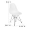 Flash Furniture Elon Series White Plastic Chair with Chrome Base, PK2 2-FH-130-CPP1-WH-GG - alternate 7